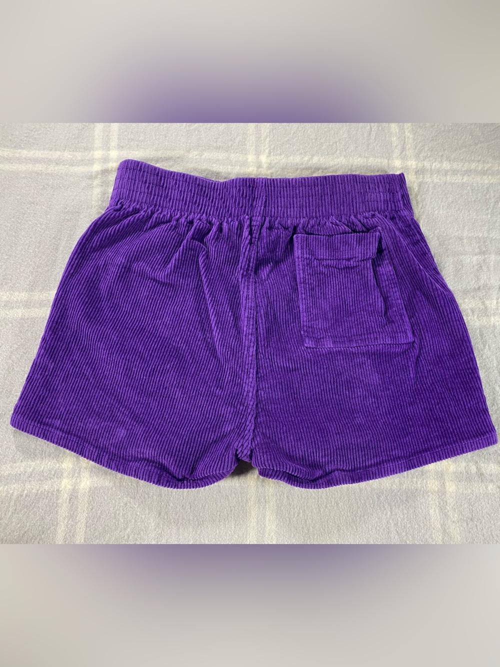 Hammies Corduroy High-Rise Shorts 32 in Plum Purple - Womens Fall Halloween - Picture 6 of 10